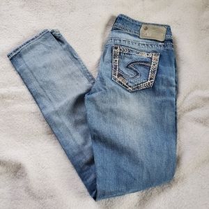 Silver Suki Mid Skinny Jeans, W25/L31